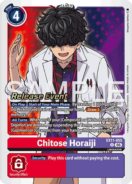 Image for Chitose Horaiji (EX11-055 U) (Dawn of Liberator Release Event Cards) (EX-11_PR) - Digimon Card Game