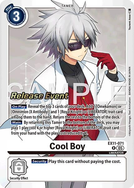 Image for Cool Boy (EX11-071 R) (Dawn of Liberator Release Event Cards) (EX-11_PR) - Digimon Card Game