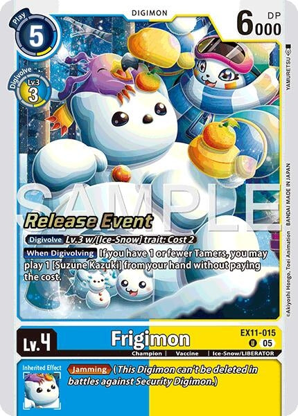 Image for Frigimon (EX11-015 U) (Dawn of Liberator Release Event Cards) (EX-11_PR) - Digimon Card Game