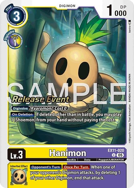 Image for Hanimon (EX11-020 U) (Dawn of Liberator Release Event Cards) (EX-11_PR) - Digimon Card Game