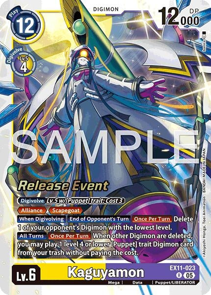 Image for Kaguyamon (EX11-023 R) (Dawn of Liberator Release Event Cards) (EX-11_PR) - Digimon Card Game