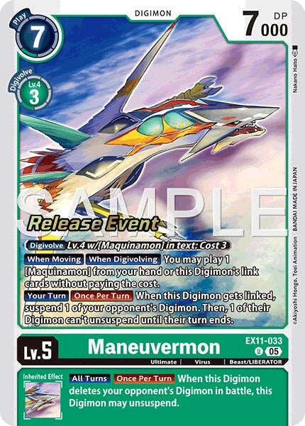 Image for Maneuvermon (EX11-033 U) (Dawn of Liberator Release Event Cards) - Digimon Card Game