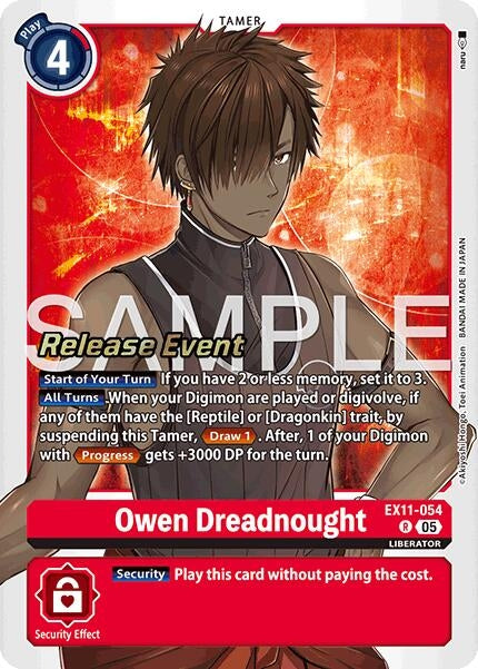 Image for Owen Dreadnought (EX11-054 R) (Dawn of Liberator Release Event Cards) - Digimon Card Game