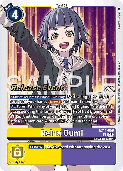 Image for Reina Oumi (EX11-059 U) (Dawn of Liberator Release Event Cards) - Digimon Card Game