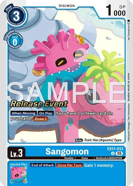 Image for Sangomon (EX11-013 U) (Dawn of Liberator Release Event Cards) - Digimon Card Game