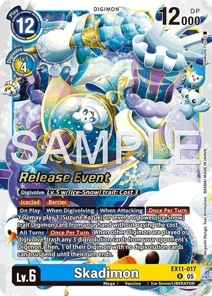 Image for Skadimon (EX11-017 R) (Dawn of Liberator Release Event Cards) (EX-11_PR) - Digimon Card Game