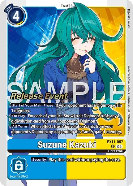 Image for Suzune Kazuki (EX11-057 R) (Dawn of Liberator Release Event Cards) - Digimon Card Game