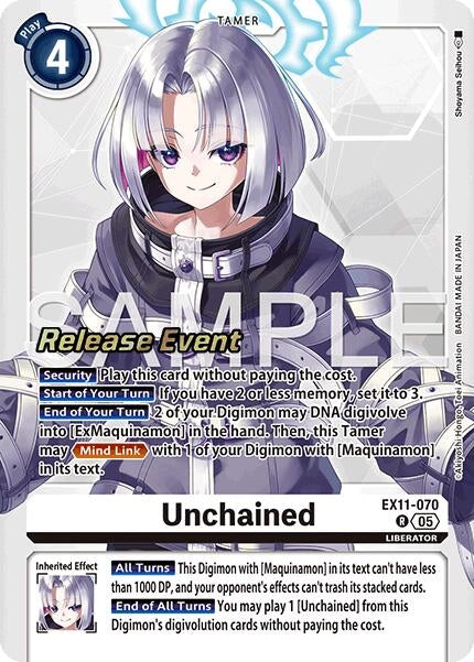 Image for Unchained (EX11-070 R) (Dawn of Liberator Release Event Cards) (EX-11_PR) - Digimon Card Game