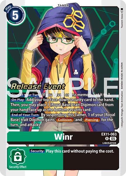Image for Winr (EX11-063 R) (Dawn of Liberator Release Event Cards) (EX-11_PR) - Digimon Card Game