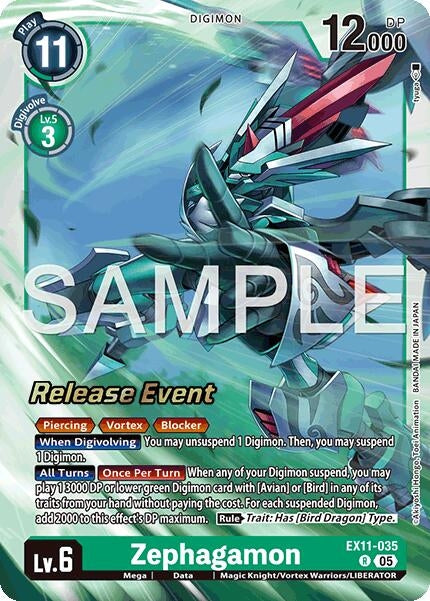 Image for Zephagamon (EX11-035 R) (Dawn of Liberator Release Event Cards) (EX-11_PR) - Digimon Card Game