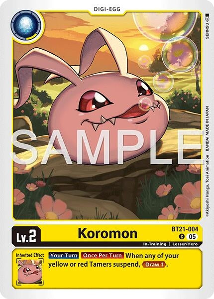 Image for Koromon - BT21-004 (Reprint) (BT21-004 C) (Advanced Booster Digimon Generation) - Digimon Card Game