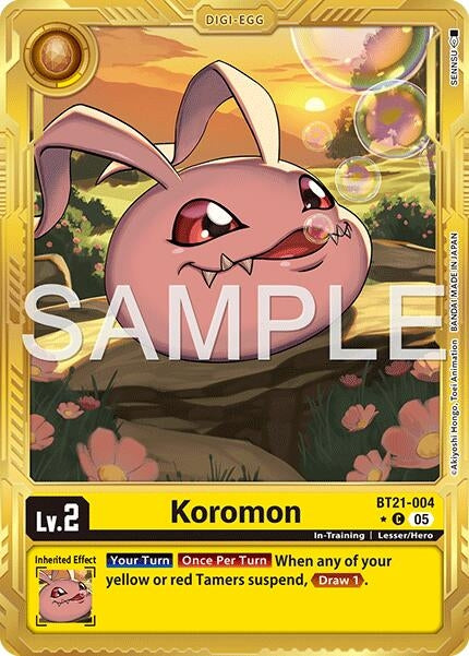 Image for Koromon - BT21-004 (Gold Border) (BT21-004 C) (Advanced Booster Digimon Generation) - Digimon Card Game