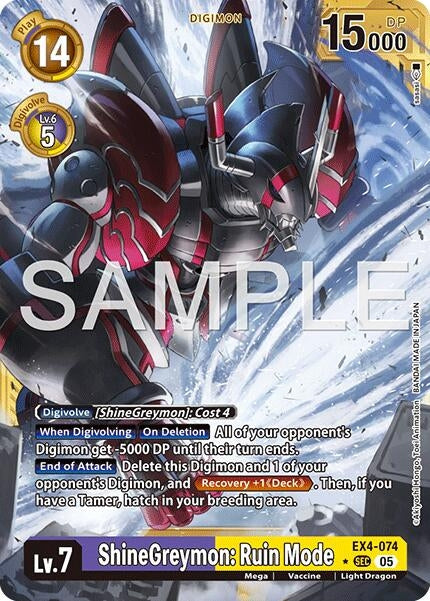 Image for ShineGreymon: Ruin Mode (Gold Border) (EX4-074 SR) (Advanced Booster Digimon Generation) - Digimon Card Game