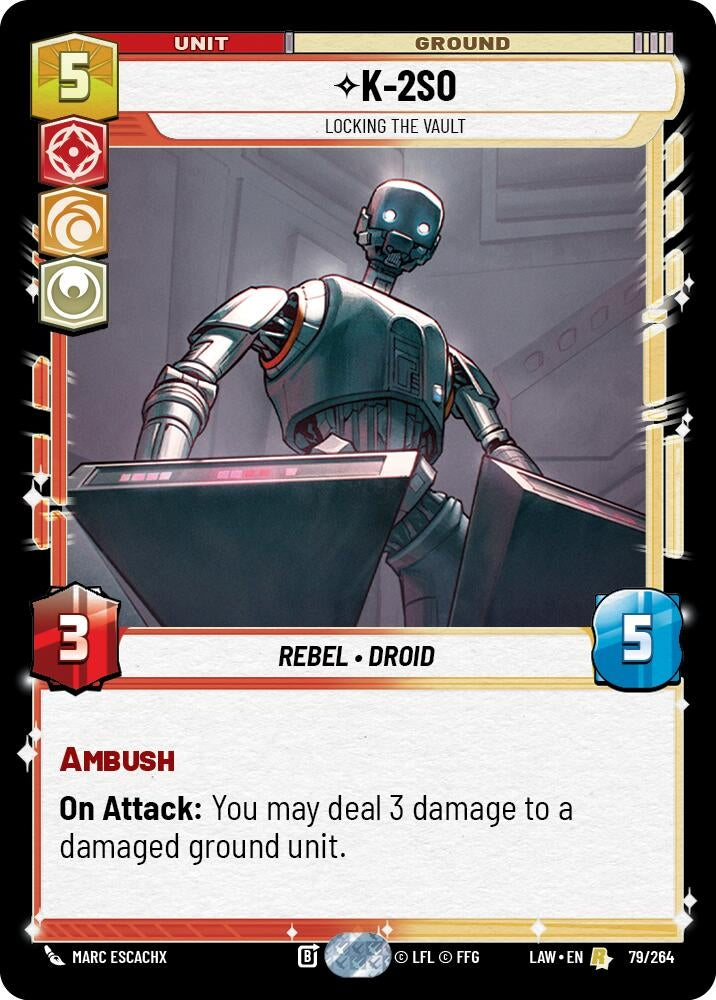 Image for K-2S0 - Locking the Vault (79/264) (A Lawless Time) - Star Wars: Unlimited