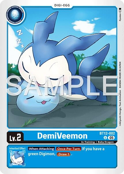 Image for DemiVeemon - BT12-002 (Reprint) (BT12-002 U) (Advanced Booster Digimon Generation) (AD-01) - Digimon Card Game