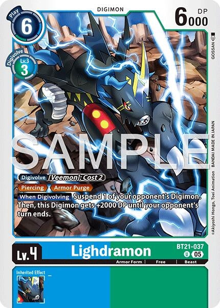 Image for Lighdramon (Reprint) (BT21-037 U) (Advanced Booster Digimon Generation) (AD-01) - Digimon Card Game
