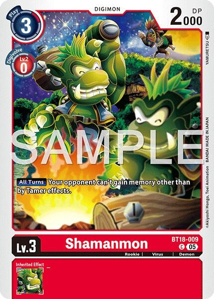 Image for Shamanmon (Reprint) (BT18-009 C) (Advanced Booster Digimon Generation) (AD-01) - Digimon Card Game