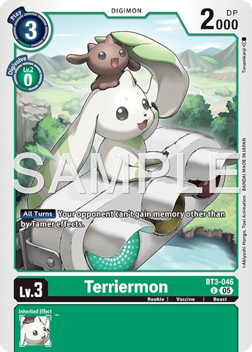 Image for Terriermon (Reprint) (BT3-046 U) (Advanced Booster Digimon Generation) - Digimon Card Game