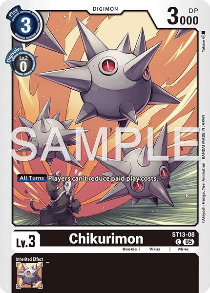 Image for Chikurimon (Reprint) (ST13-08 C) (Advanced Booster Digimon Generation) (AD-01) - Digimon Card Game