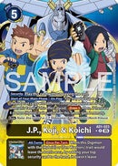Image for J.P., Koji, & Koichi (Alternate Art) (AD1-023 R) (Advanced Booster Digimon Generation) - Digimon Card Game