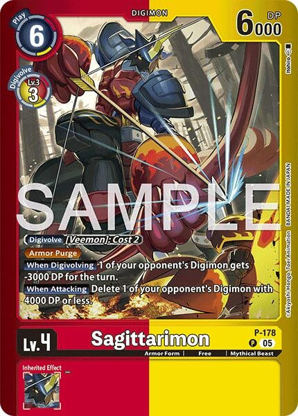Image for Sagittarimon (P-178 P) (Limited Card Pack -Another Knight-) - Digimon Card Game