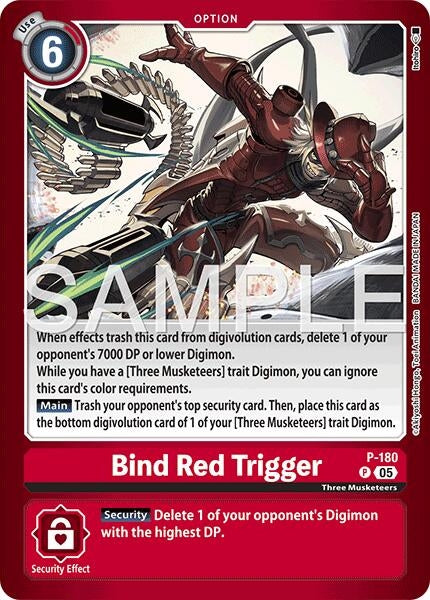 Image for Bind Red Trigger (P-180 P) (Limited Card Pack -Another Knight-) (LM-07) - Digimon Card Game