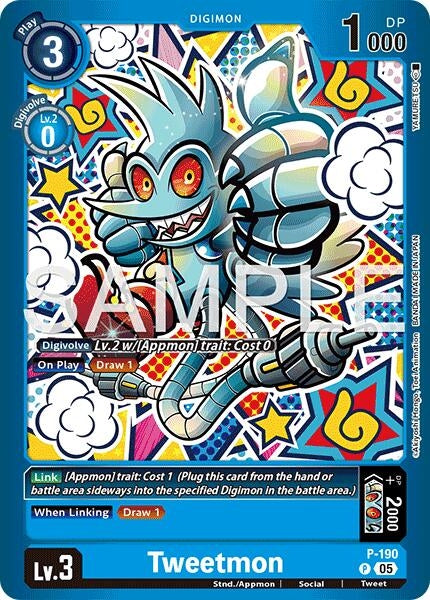 Image for Tweetmon (P-190 P) (Limited Card Pack -Another Knight-) (LM-07) - Digimon Card Game