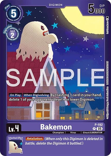 Image for Bakemon (P-192 P) (Limited Card Pack -Another Knight-) (LM-07) - Digimon Card Game