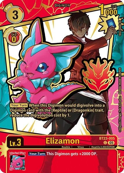 Image for Elizamon (Rare Pull) (BT23-005 C) (Dawn of Liberator) (EX-11) - Digimon Card Game