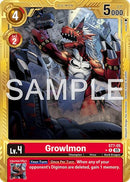 Image for Growlmon - ST7-05 (Gold Border) (ST7-05 R) (Advanced Booster Digimon Generation) - Digimon Card Game