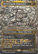 Image for Michelangelo, Improviser (Borderless) (Gold-Stamped Signature) (304) (Teenage Mutant Ninja Turtles) - Magic: The Gathering