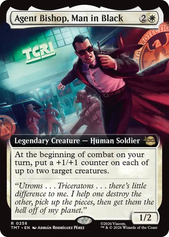Agent Bishop, Man in Black (Extended Art) (258) (Teenage Mutant Ninja Turtles)