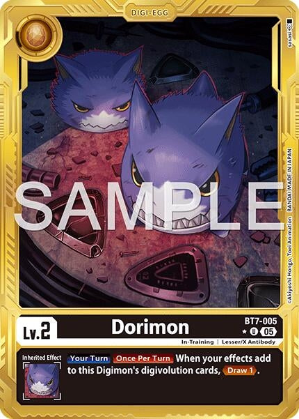 Image for Dorimon (Gold Border) (BT7-005 U) (Advanced Booster Digimon Generation) (AD-01) - Digimon Card Game