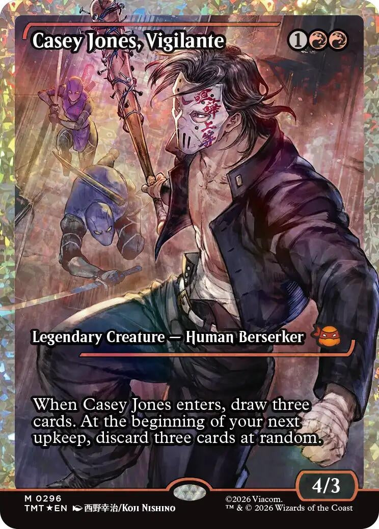 Image for Casey Jones, Vigilante (0296) (Showcase) (Fracture Foil) (296) (Teenage Mutant Ninja Turtles) - Magic: The Gathering