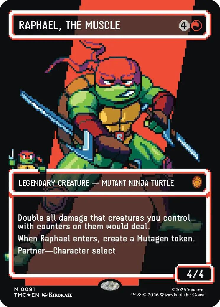 Image for Raphael, the Muscle (0091) (Borderless) (Surge Foil) (91) (Teenage Mutant Ninja Turtles) - Magic: The Gathering