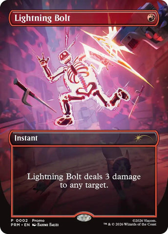 Image for Lightning Bolt (Borderless) (2) (Unique and Miscellaneous Promos) - Magic: The Gathering