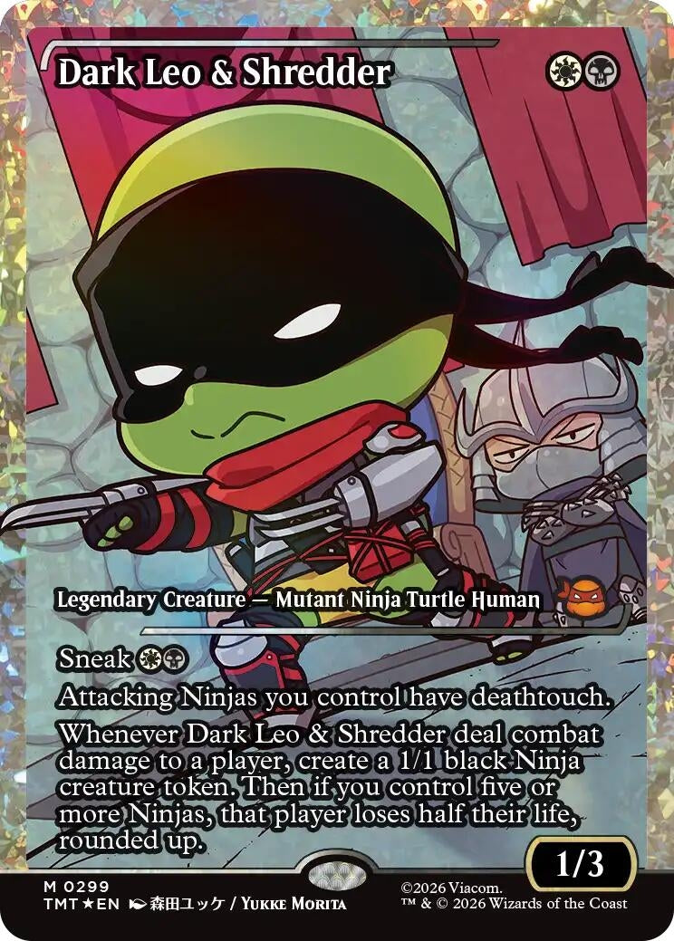Image for Dark Leo & Shredder (Showcase) (Fracture Foil) (299) (Teenage Mutant Ninja Turtles) - Magic: The Gathering