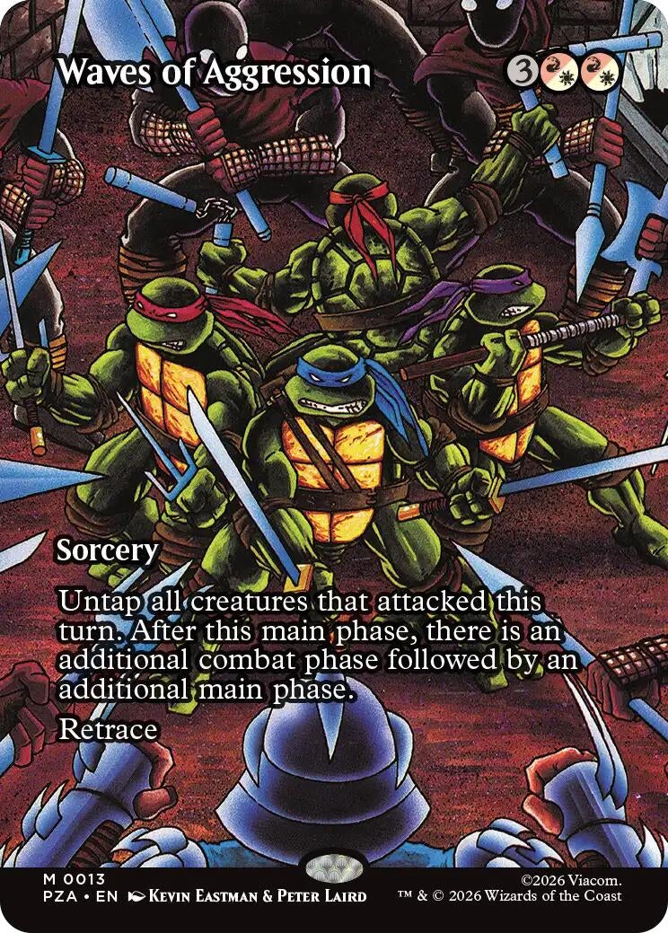 Waves of Aggression (Borderless) (13) (Teenage Mutant Ninja Turtles Eternal-Legal)