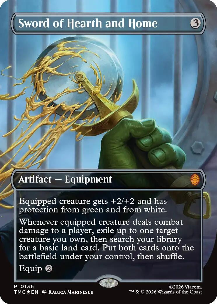 Image for Sword of Hearth and Home (Borderless) (136) (Teenage Mutant Ninja Turtles) - Magic: The Gathering