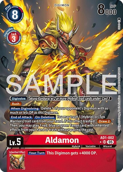 Image for Aldamon (Alternate Art) (AD1-002 SR) (Advanced Booster Digimon Generation) (AD-01) - Digimon Card Game