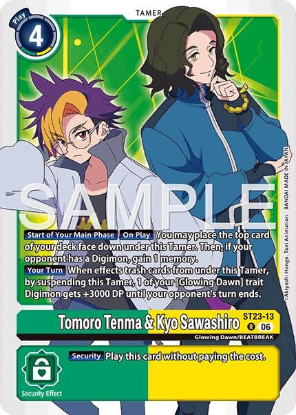 Image for Tomoro Tenma & Kyo Sawashiro (ST23-13 R) (Starter Deck 23: Beatbreak) (ST-23) - Digimon Card Game