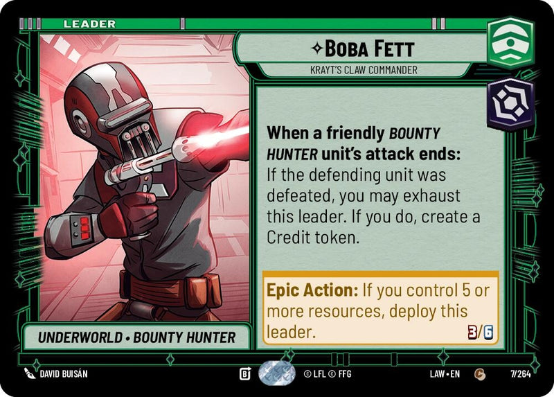Image for Boba Fett - Krayt's Claw Commander (7/264) (A Lawless Time) - Star Wars: Unlimited