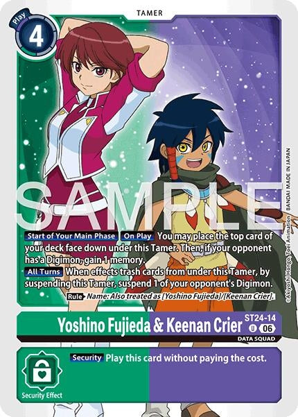 Image for Yoshino Fujieda & Keenan Crier (ST24-14 U) (Starter Deck 24: Data Squad) (ST-24) - Digimon Card Game