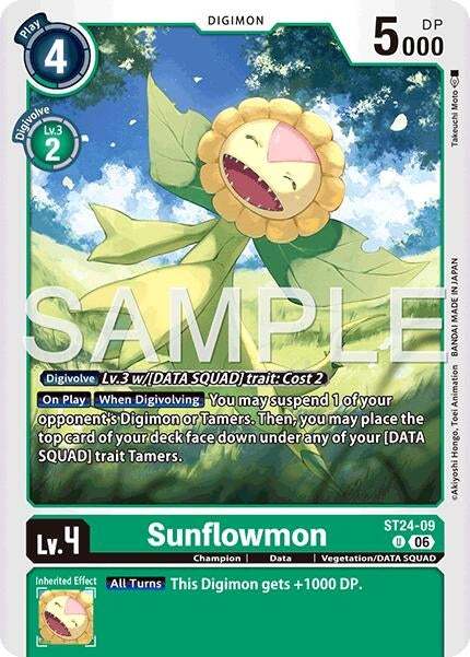 Image for Sunflowmon (ST24-09 U) (Starter Deck 24: Data Squad) (ST-24) - Digimon Card Game