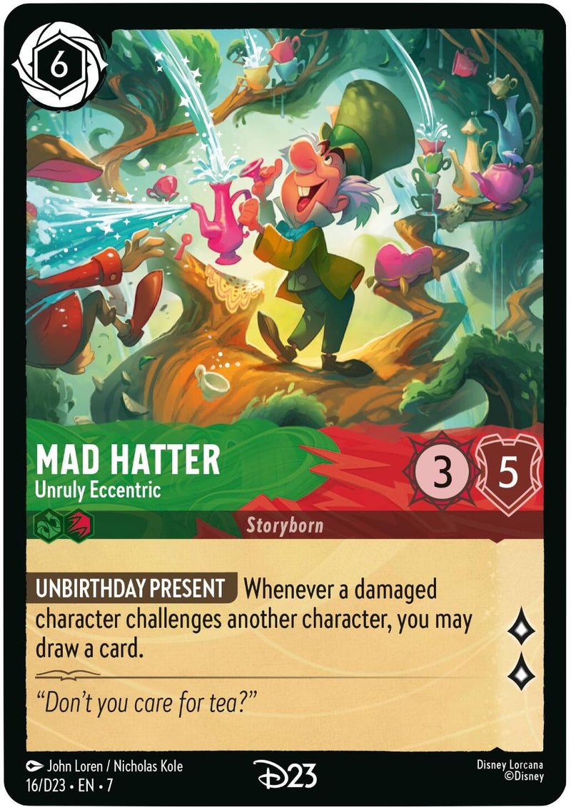 Image for Mad Hatter - Unruly Eccentric (16) (D23 Promos) - Disney Lorcana