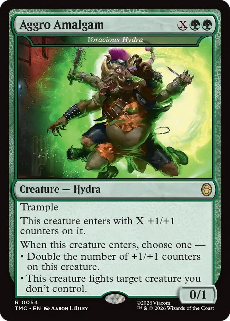 Image for Aggro Amalgam - Voracious Hydra (54) (Teenage Mutant Ninja Turtles) - Magic: The Gathering