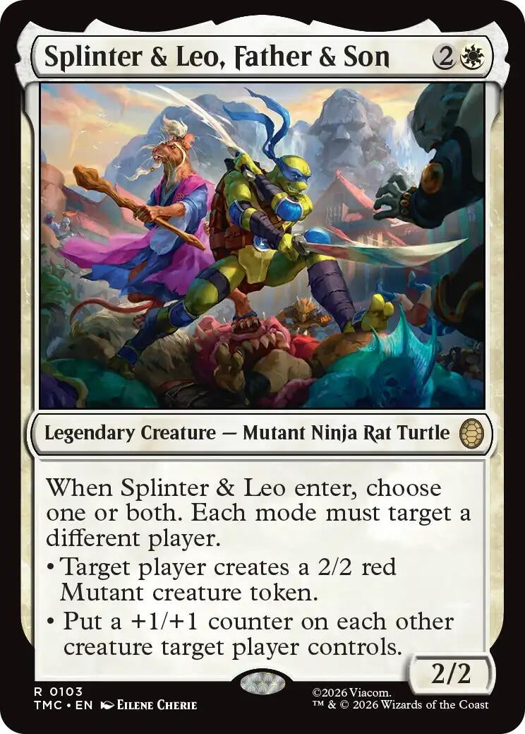 Image for Splinter & Leo, Father & Son (103) (Teenage Mutant Ninja Turtles) - Magic: The Gathering