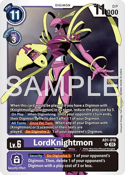 Image for LordKnightmon - AD1-018 (AD1-018 R) (Advanced Booster Digimon Generation) - Digimon Card Game