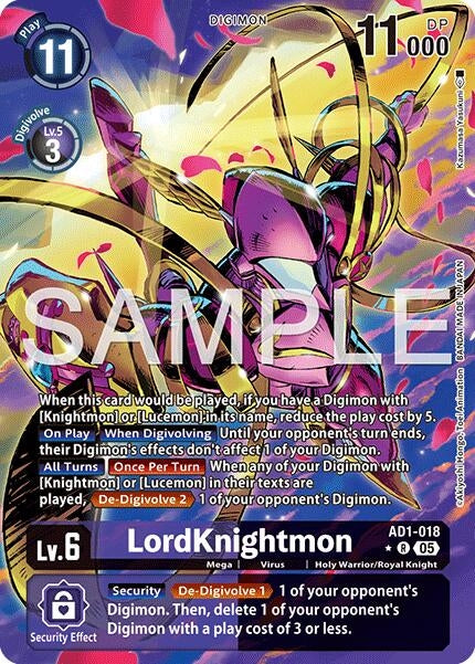 Image for LordKnightmon - AD1-018 (Alternate Art) (AD1-018 R) (Advanced Booster Digimon Generation) (AD-01) - Digimon Card Game