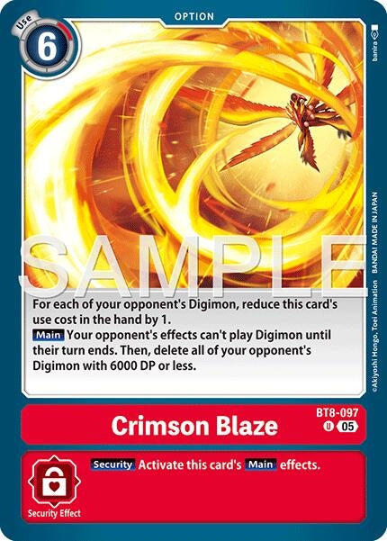 Image for Crimson Blaze (Reprint) (BT8-097 U) (Advanced Booster Digimon Generation) (AD-01) - Digimon Card Game